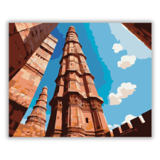 Számfestő.hu Qutub Minar Egekbe Nyúló Perspektívája - számfestő készlet kreatív és készségfejlesztő