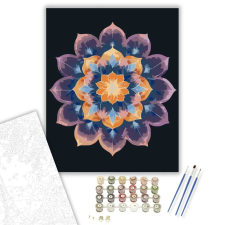 Számfestő.hu Ragyogó Kozmikus Mandala - számfestő készlet – 60×70 cm (Keretre feszítve) kreatív és készségfejlesztő