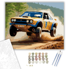 Számfestő.hu Rally Autó Ugrás Közben - számfestő készlet – 60×70 cm (Keret nélkül) kreatív és készségfejlesztő