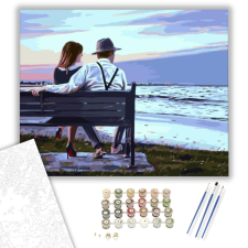 Számfestő.hu Randevú a parton - számfestő készlet – 40×50 cm (Keretre feszítve) kreatív és készségfejlesztő