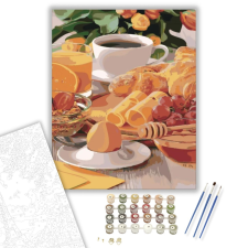 Számfestő.hu Reggeli - számfestő készlet – 40×50 cm (Keretre feszítve) kreatív és készségfejlesztő