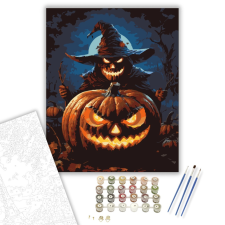 Számfestő.hu Rémes Halloween éj - számfestő készlet – 40×50 cm (Keretre feszítve) kreatív és készségfejlesztő
