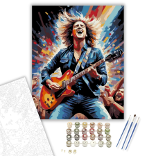 Számfestő.hu Rock Zenész Koncerten - számfestő készlet – 40×50 cm (Keretre feszítve) kreatív és készségfejlesztő