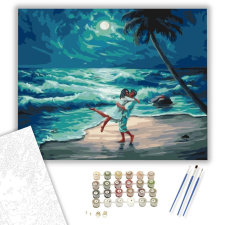 Számfestő.hu Romantika a parton - számfestő készlet – 40×50 cm (Keretre feszítve) kreatív és készségfejlesztő