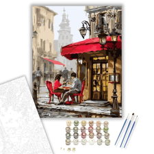 Számfestő.hu Romantikus délután - számfestő készlet – 40×50 cm (Keretre feszítve) kreatív és készségfejlesztő