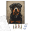 Számfestő.hu Rottweiler - számfestő készlet – 50×60 cm (Keretre feszítve)