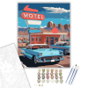 Számfestő.hu Route 66 Klasszikus Motel - számfestő készlet – 40×50 cm (Keretre feszítve)