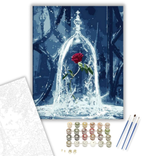 Számfestő.hu Rózsa üvegben - számfestő készlet – 40×50 cm (Keretre feszítve) kreatív és készségfejlesztő