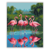Számfestő.hu Rózsaszín Flamingók a Sekély Lagúnában - számfestő készlet
