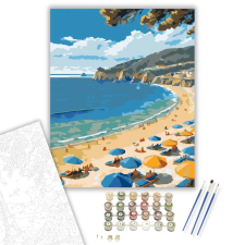 Számfestő.hu San Sebastián Tengerpart - számfestő készlet – 80×100 cm (Keretre feszítve) kreatív és készségfejlesztő