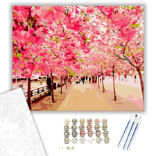 Számfestő.hu Sétáló utca - számfestő készlet – 40×50 cm (Keretre feszítve) kreatív és készségfejlesztő