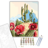 Számfestő.hu Sivatagi Kaktusz - számfestő készlet – 40×50 cm (Keretre feszítve)