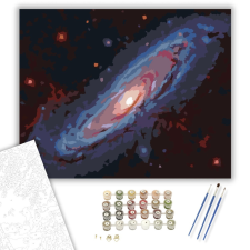 Számfestő.hu Spirálgalaxis Csillagködökkel - számfestő készlet – 40×50 cm (Keretre feszítve) kreatív és készségfejlesztő