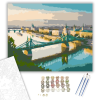 Számfestő.hu Szabadság híd a Gellért-hegyről - számfestő készlet – 40×50 cm (Keretre feszítve)