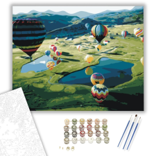 Számfestő.hu Szálló léggömbök - számfestő készlet – 40×50 cm (Keretre feszítve) kreatív és készségfejlesztő