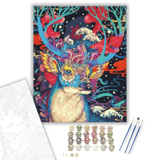 Számfestő.hu Szarvas és Halak - számfestő készlet – 40×50 cm (Keretre feszítve) kreatív és készségfejlesztő