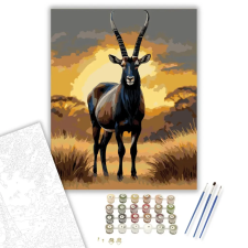 Számfestő.hu Szavannai Szablya Antilop - számfestő készlet – 50×60 cm (Keretre feszítve) kreatív és készségfejlesztő