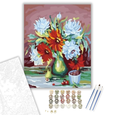 Számfestő.hu Szépséges virágok - számfestő készlet – 40×50 cm (Keretre feszítve) kreatív és készségfejlesztő