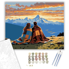 Számfestő.hu Szerelmespár a Hegyekben - számfestő készlet – 60×70 cm (Keret nélkül) kreatív és készségfejlesztő