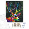 Számfestő.hu Színes Szarvas - számfestő készlet – 40×50 cm (Keretre feszítve)