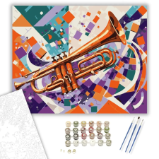 Számfestő.hu Színes Trombitaszimfónia - számfestő készlet – 50×60 cm (Keret nélkül) kreatív és készségfejlesztő