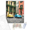 Számfestő.hu Színes Vintage Bogarak Kockaköves Utcán - számfestő készlet – 40×50 cm (Keretre feszítve)