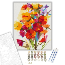 Számfestő.hu Színes Virágszálak - számfestő készlet – 40×50 cm (Keretre feszítve) kreatív és készségfejlesztő
