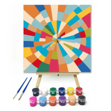 Számfestő.hu Színkavalkád - gyerek számfestő készlet – 50×50 cm (Keretre feszítve) kreatív és készségfejlesztő