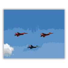 Számfestő.hu Szinkronban Repülő Vadászgépek - számfestő készlet kreatív és készségfejlesztő