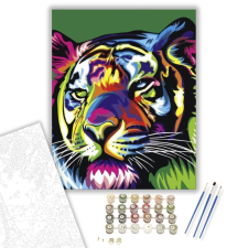 Számfestő.hu Szivárvány tigris - számfestő készlet – 80×100 cm (Keret nélkül) kreatív és készségfejlesztő
