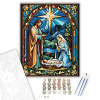 Számfestő.hu Születés a Jászolban - számfestő készlet – 40×50 cm (Keretre feszítve)