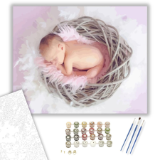 Számfestő.hu Születés - számfestő készlet – 40×50 cm (Keretre feszítve) kreatív és készségfejlesztő