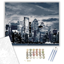 Számfestő.hu Szürke város - számfestő készlet – 40×50 cm (Keretre feszítve) kreatív és készségfejlesztő