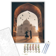 Számfestő.hu Taj Mahal - számfestő készlet – 40×50 cm (Keretre feszítve) kreatív és készségfejlesztő
