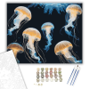 Számfestő.hu Táncoló Medúzák a Mélyben - számfestő készlet – 40×50 cm (Keretre feszítve)