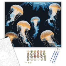 Számfestő.hu Táncoló Medúzák a Mélyben - számfestő készlet – 40×50 cm (Keretre feszítve) kreatív és készségfejlesztő
