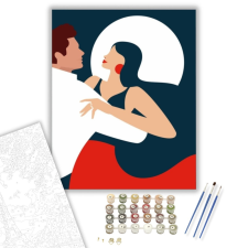 Számfestő.hu Táncoló Pár - számfestő készlet – 40×50 cm (Keretre feszítve) kreatív és készségfejlesztő