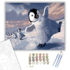 Számfestő.hu Táncoló pingvinek - számfestő készlet – 40×50 cm (Keretre feszítve)
