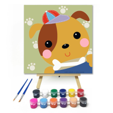 Számfestő.hu Tappancs - gyerek számfestő készlet – 20×20 cm (Keretre feszítve) kreatív és készségfejlesztő