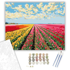 Számfestő.hu Tarka Tulipánmező - számfestő készlet – 50×60 cm (Keret nélkül) kreatív és készségfejlesztő