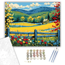 Számfestő.hu Tavaszi Táj Harmóniája - számfestő készlet – 50×60 cm (Keretre feszítve) kreatív és készségfejlesztő