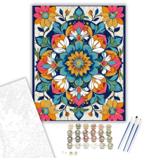 Számfestő.hu Tavaszi Virág Mandala - számfestő készlet – 80×100 cm (Keret nélkül) kreatív és készségfejlesztő
