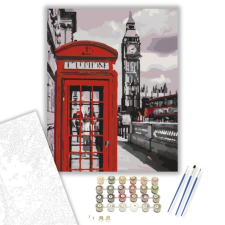 Számfestő.hu Telefonfülke - számfestő készlet – 80×100 cm (Keret nélkül) kreatív és készségfejlesztő