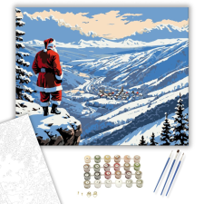 Számfestő.hu Téli Hegyeink Meghittsége - számfestő készlet – 40×50 cm (Keretre feszítve) kreatív és készségfejlesztő
