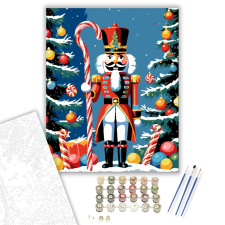 Számfestő.hu Téli Mesék Diótörője - számfestő készlet – 40×50 cm (Keretre feszítve) kreatív és készségfejlesztő