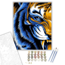 Számfestő.hu Tigris szem - számfestő készlet – 40×50 cm (Keretre feszítve) kreatív és készségfejlesztő