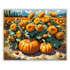 Számfestő.hu Tökvirágokkal díszített őszi táj - számfestő készlet