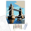 Számfestő.hu Tower Bridge Nyári Napon - számfestő készlet – 60×70 cm (Keret nélkül)