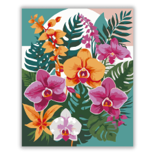 Számfestő.hu Trópusi Orchidea Mandala - számfestő készlet kreatív és készségfejlesztő