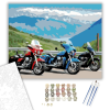 Számfestő.hu Túramotorok a Hegyi Panorámánál - számfestő készlet – 40×50 cm (Keretre feszítve)